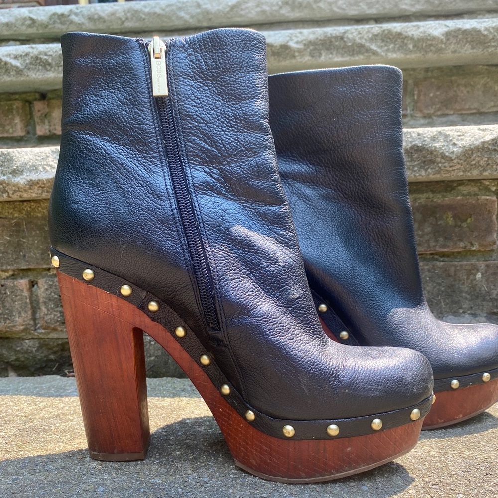 BCBGeneration high-heeled leather booties